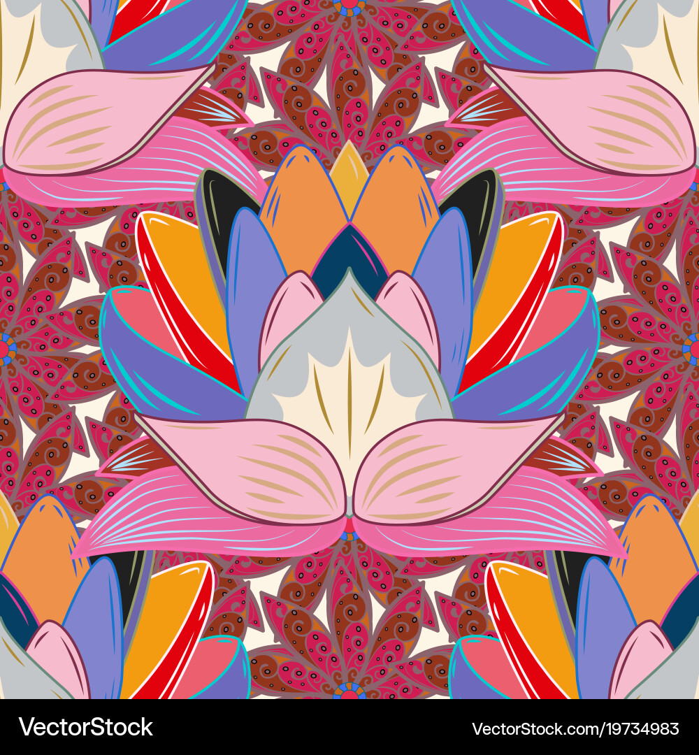 Colour spring theme seamless pattern background Vector Image