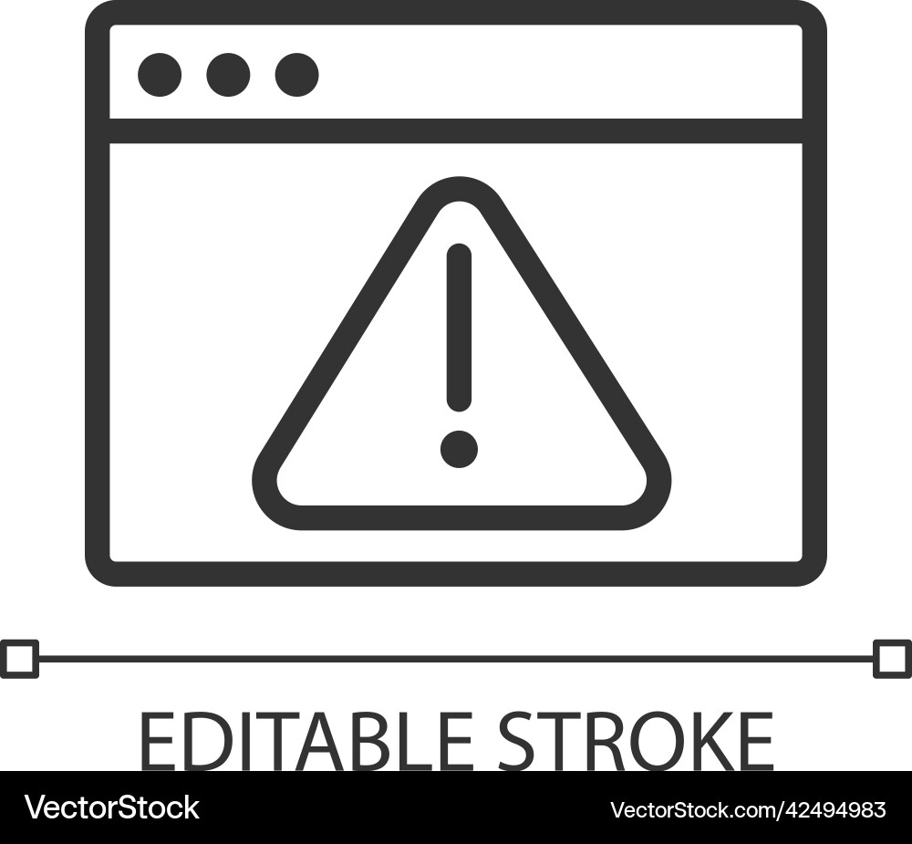 Computer virus pixel perfect linear icon Computer virus pixel perfect linear icon vector image