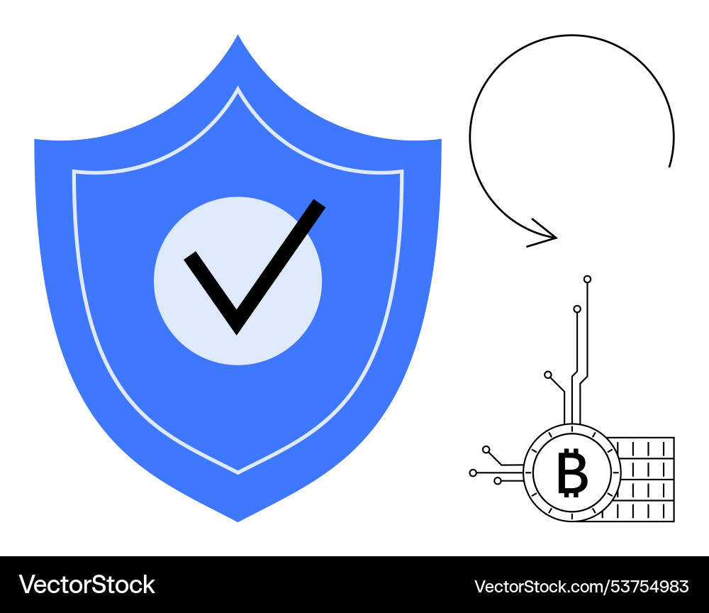 Digital security with blockchain Digital security with blockchain vector image