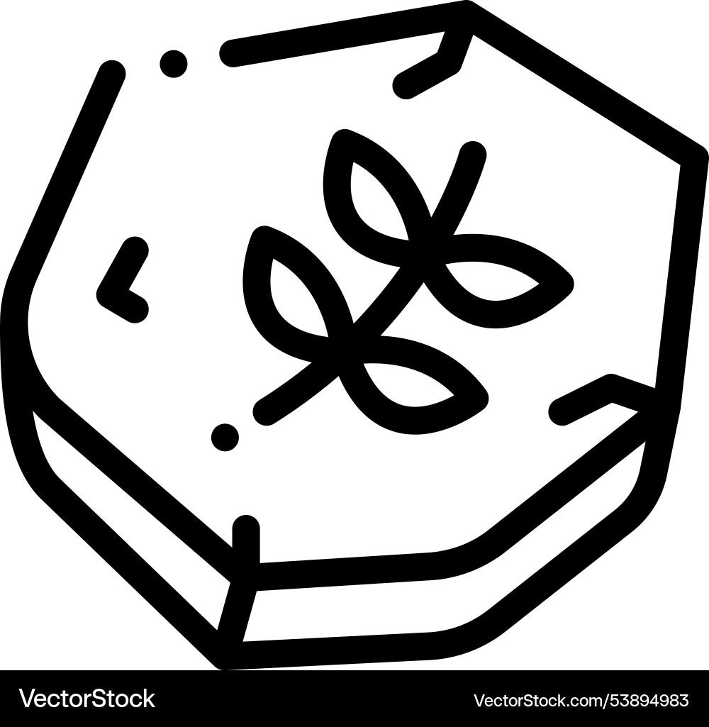 Fossil icon thin linear style design isolated Fossil icon thin linear style design isolated vector image