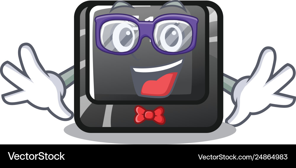 Geek button f12 isolated in character Geek button f12 isolated in character vector image