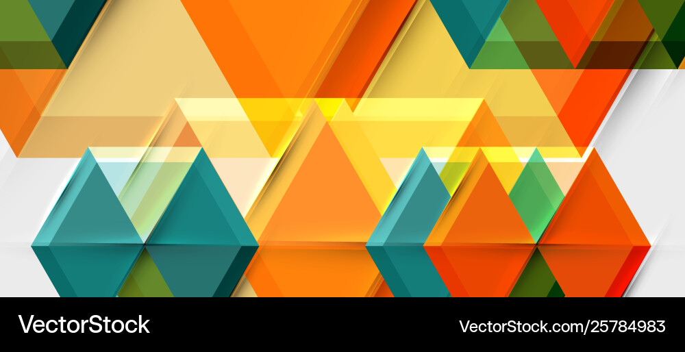 Geometric triangle and hexagon abstract background Vector Image