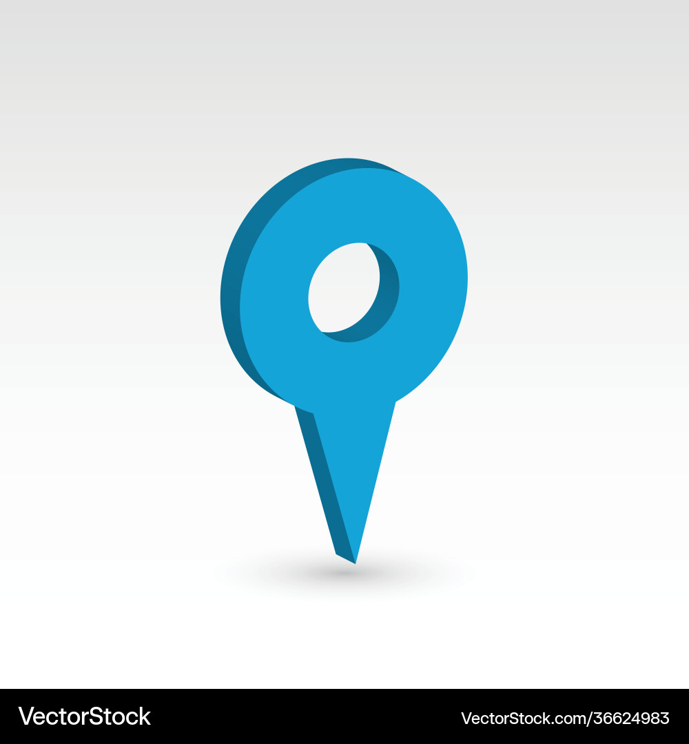 Map pointer - 3d object Map pointer - 3d object Vector Image