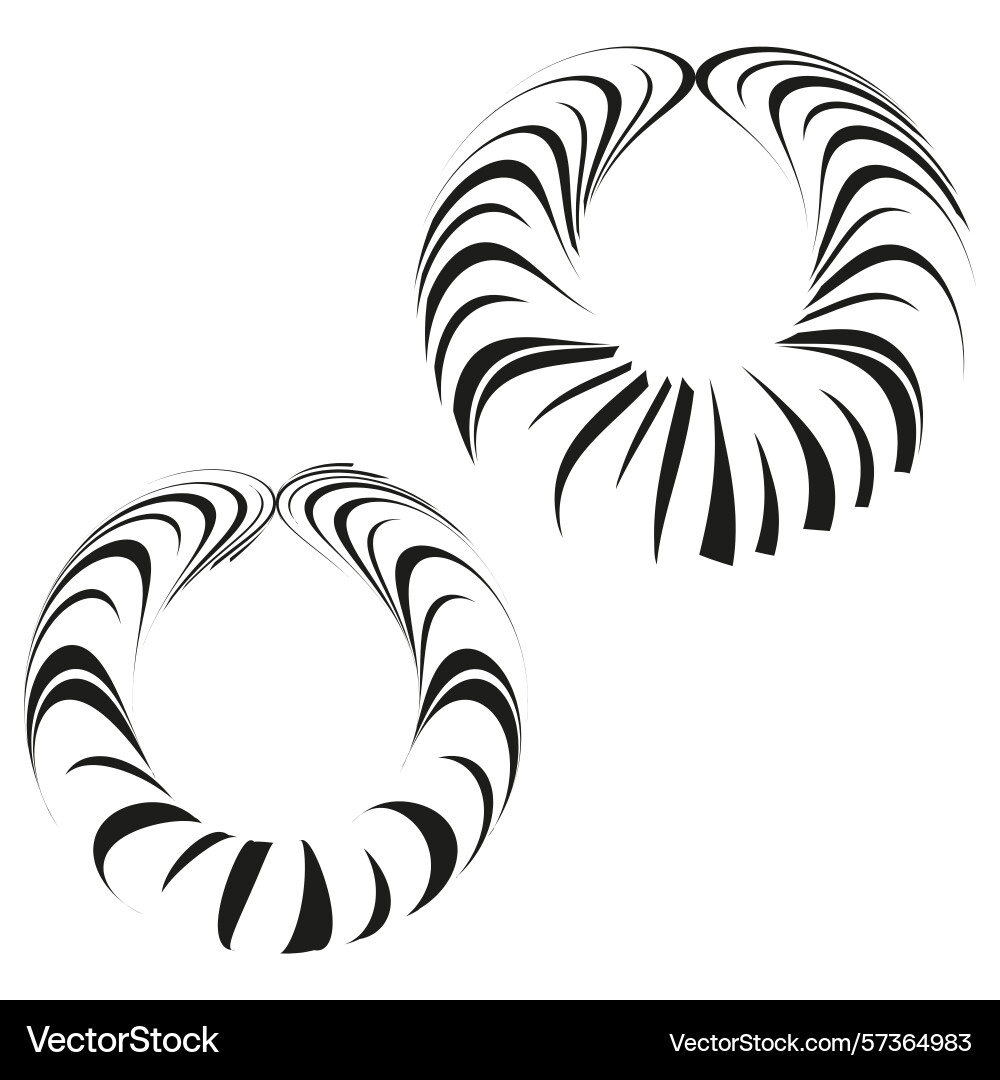 Ring icon pattern black loop design geometric Vector Image