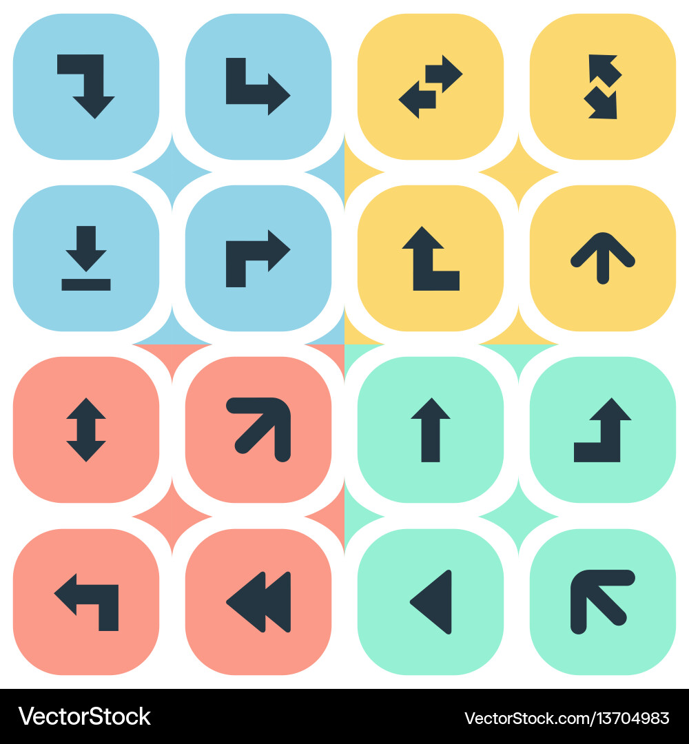 Set of simple cursor icons vector image