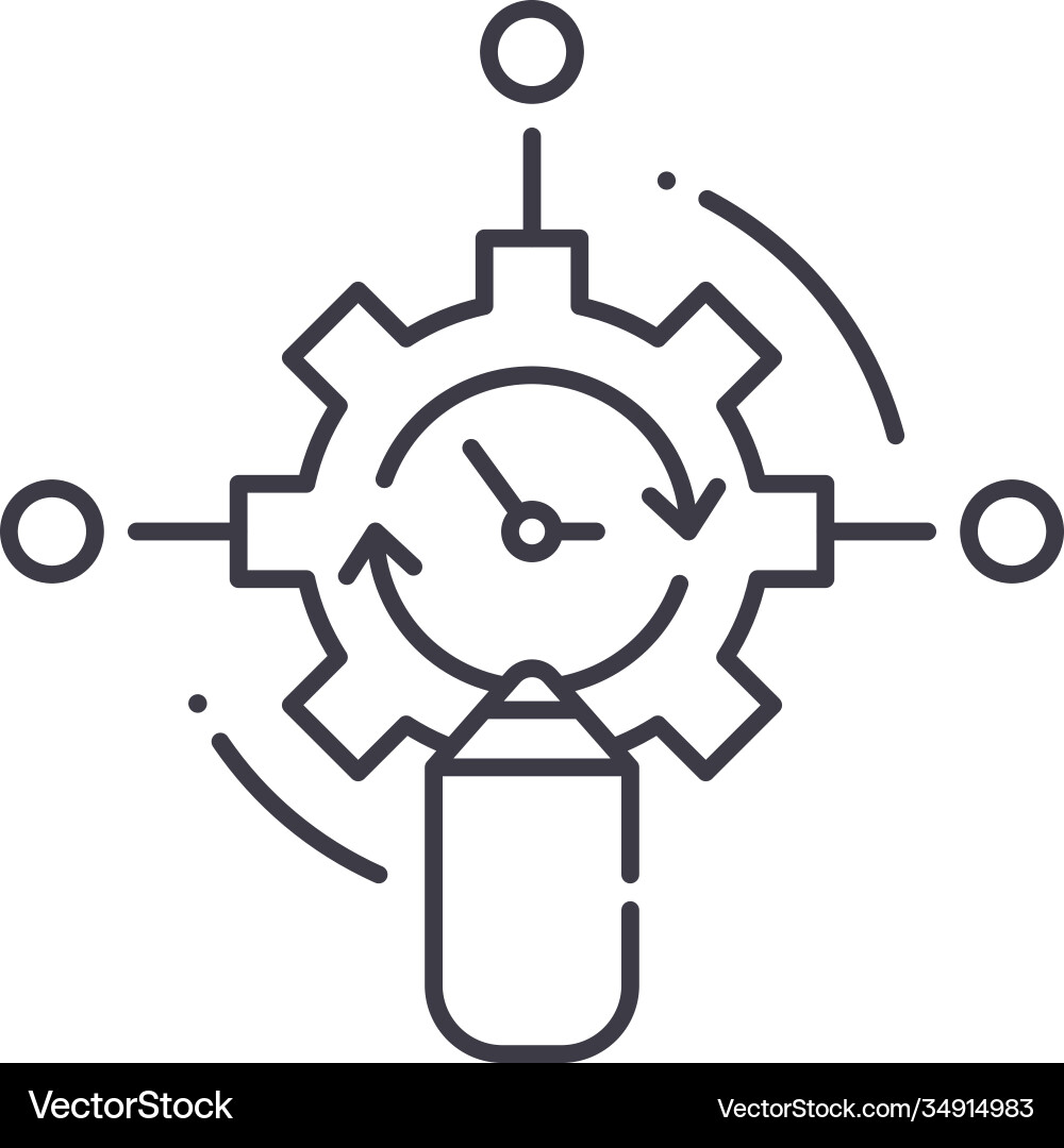 Time management image icon linear isolated Time management image icon linear isolated vector image