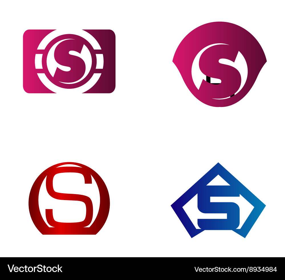 Buchstaben s Logo-Icon Design Template-Elemente Vektorbild