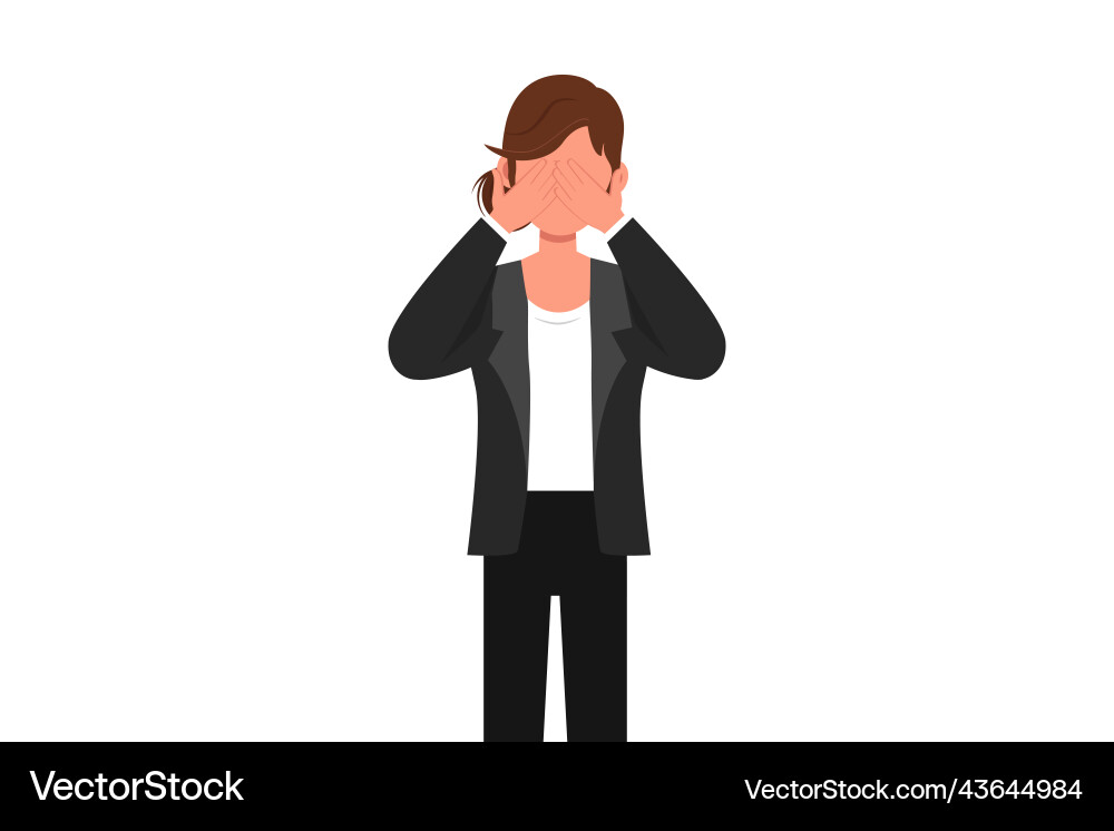 Business flat cartoon style drawing businesswoman Business flat cartoon style drawing businesswoman Vector Image