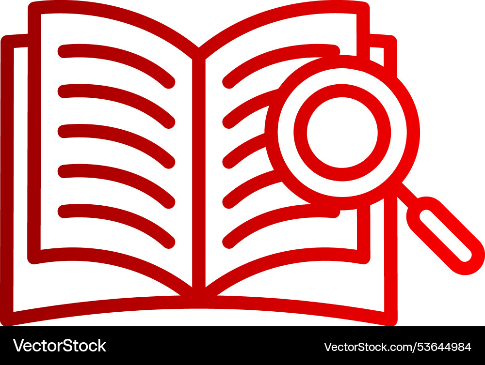 Case study line gradient icon Vector Image
