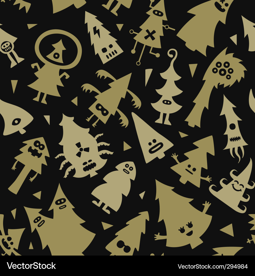 Christmas tree pattern Vector Image