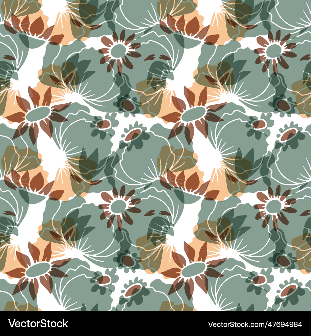 Colorful seamless pattern with abstract retro Vector Image