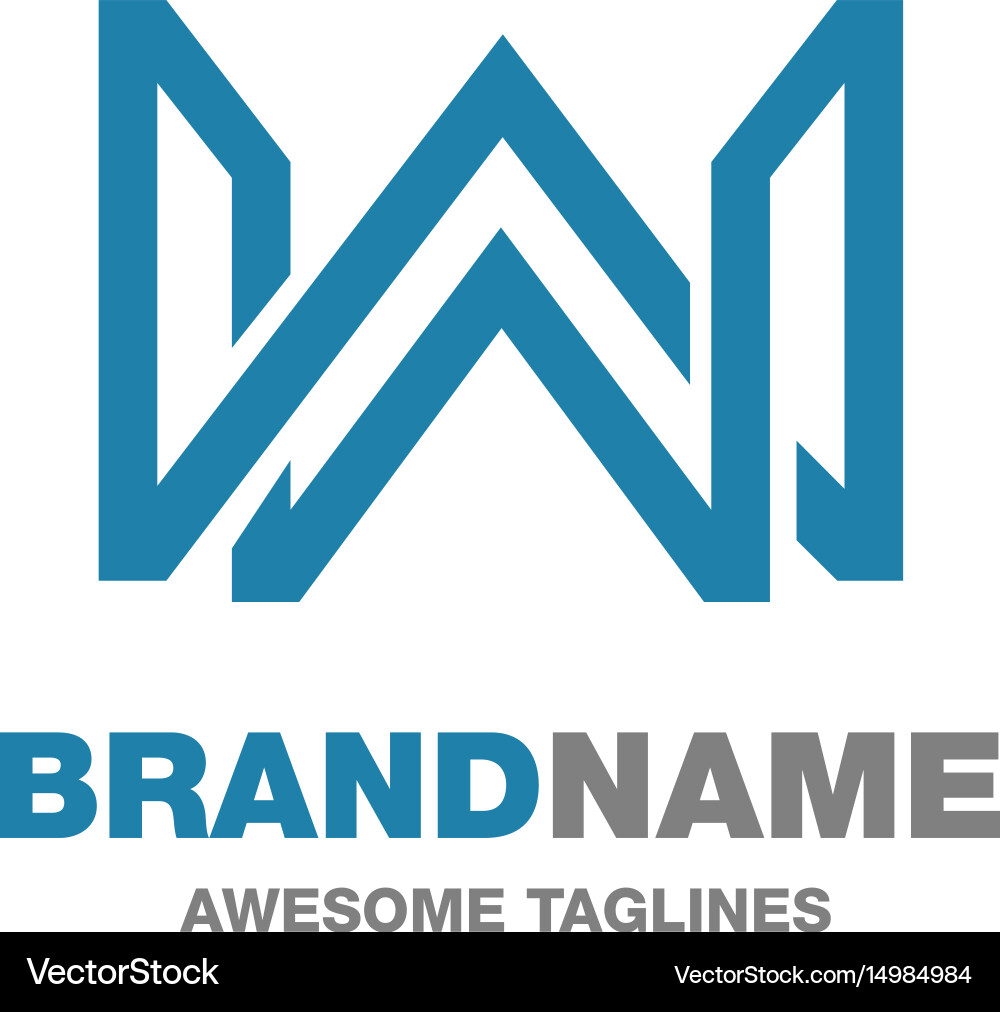 Creative letter w logo Royalty Free Vector Image