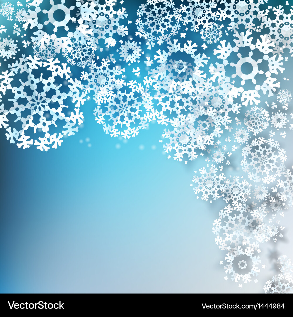Design of overlapping snowflakes eps 10 Vector Image