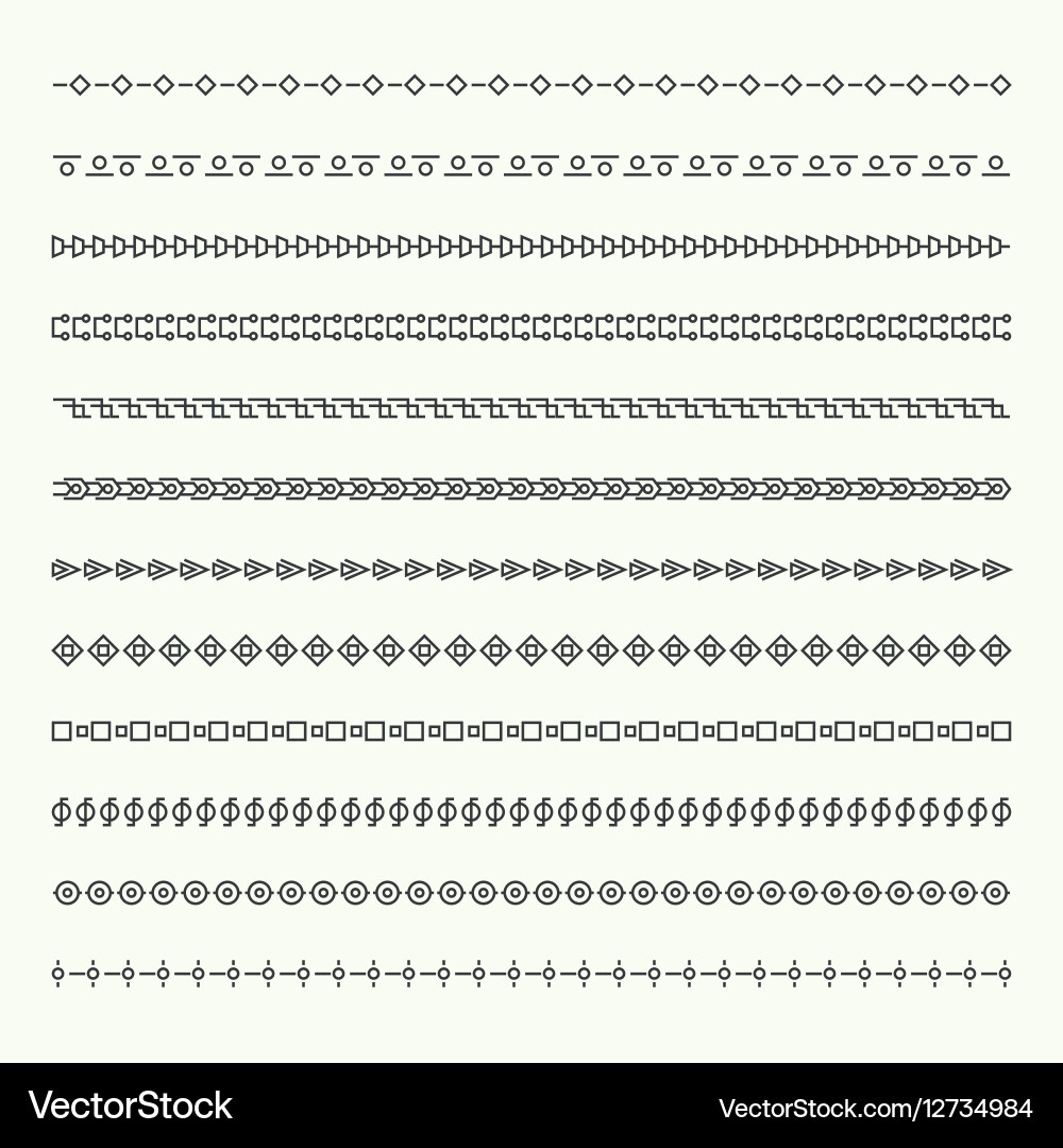 Dividers set isolated Vector Image