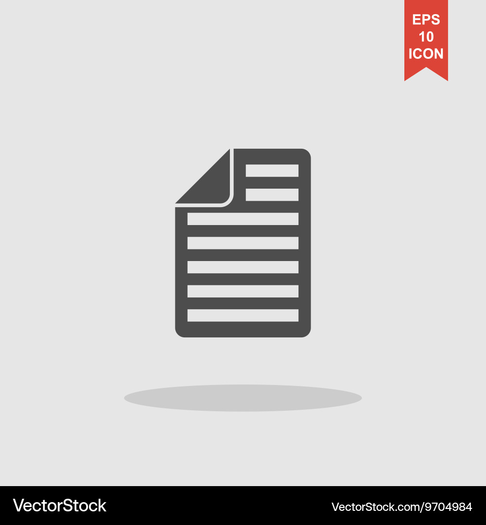 Document icon paper sheet Vector Image