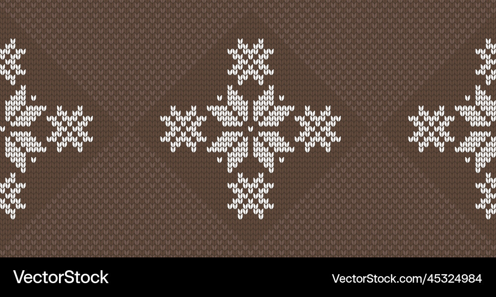Knitted seamless pattern background vector image