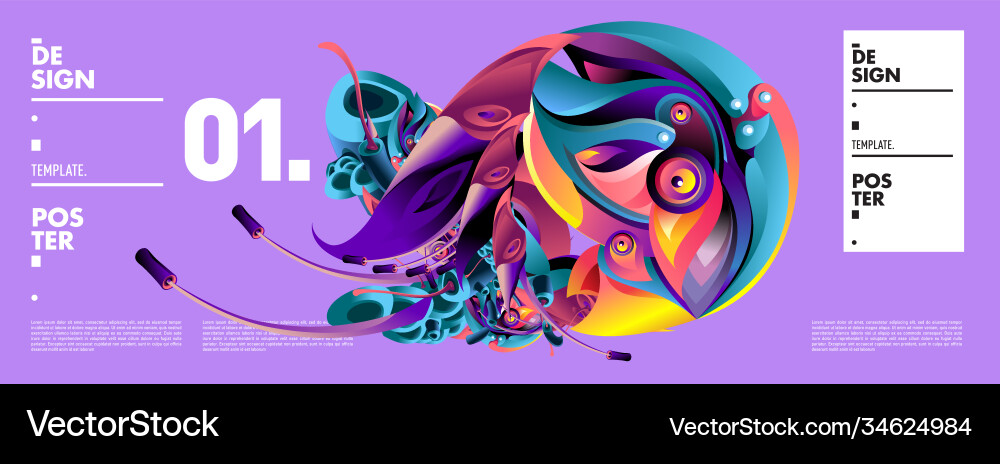 Landing page background template with colorful Landing page background template with colorful Vector Image