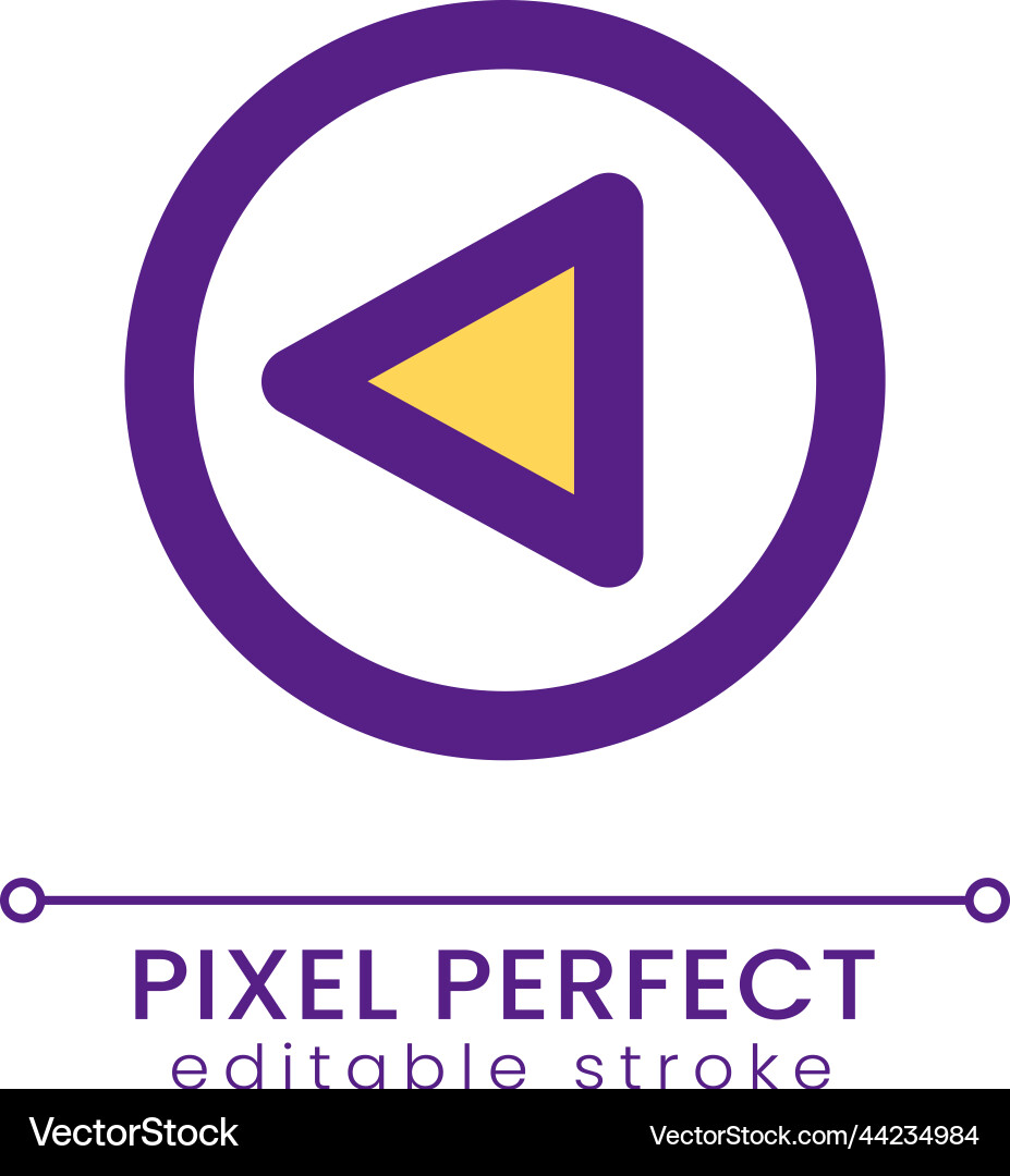 Replay button pixel perfect rgb color ui icon Replay button pixel perfect rgb color ui icon Vector Image