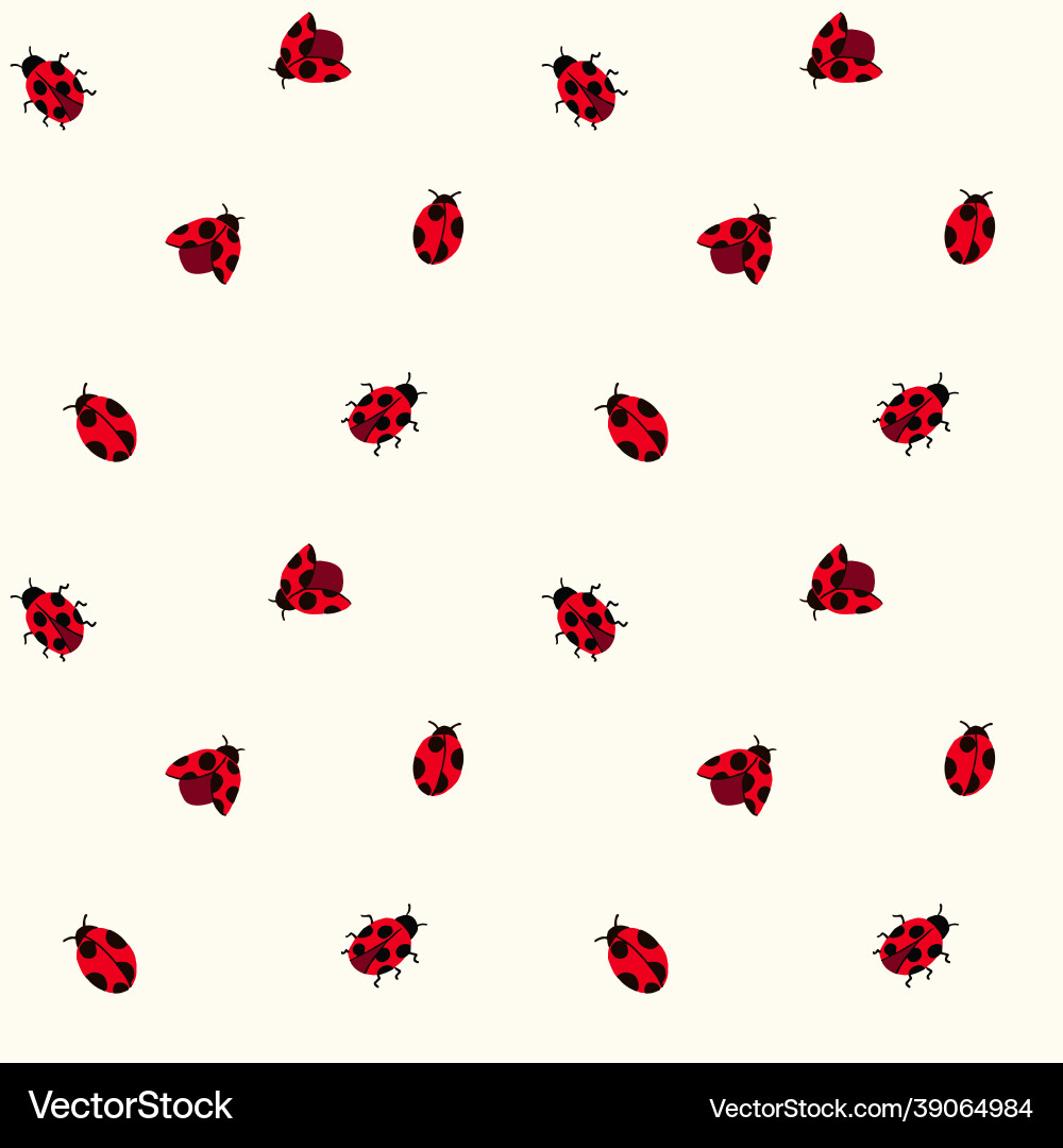 Sophisticated pattern ladybug toss Vector Image