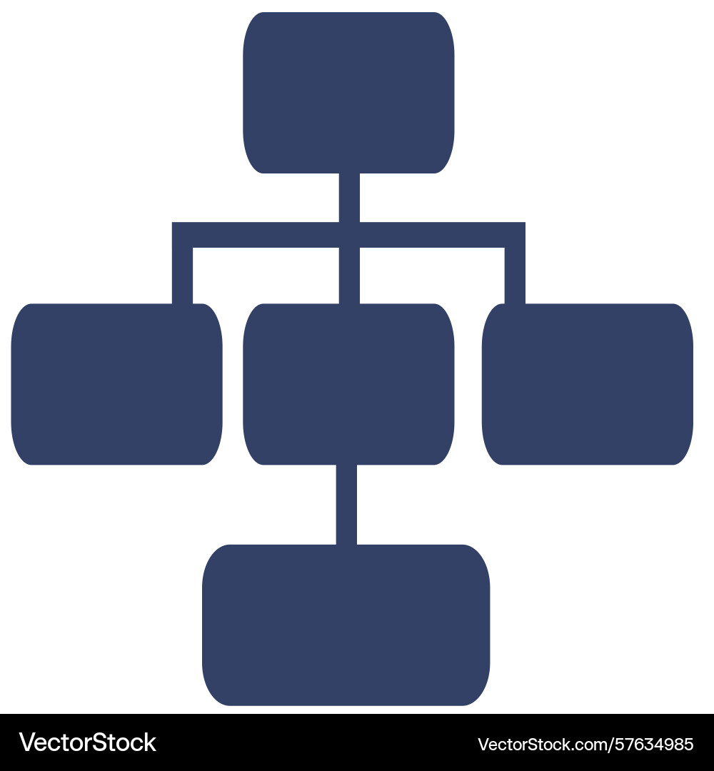 Abstract of a hierarchical structure represented Abstract of a hierarchical structure represented vector image