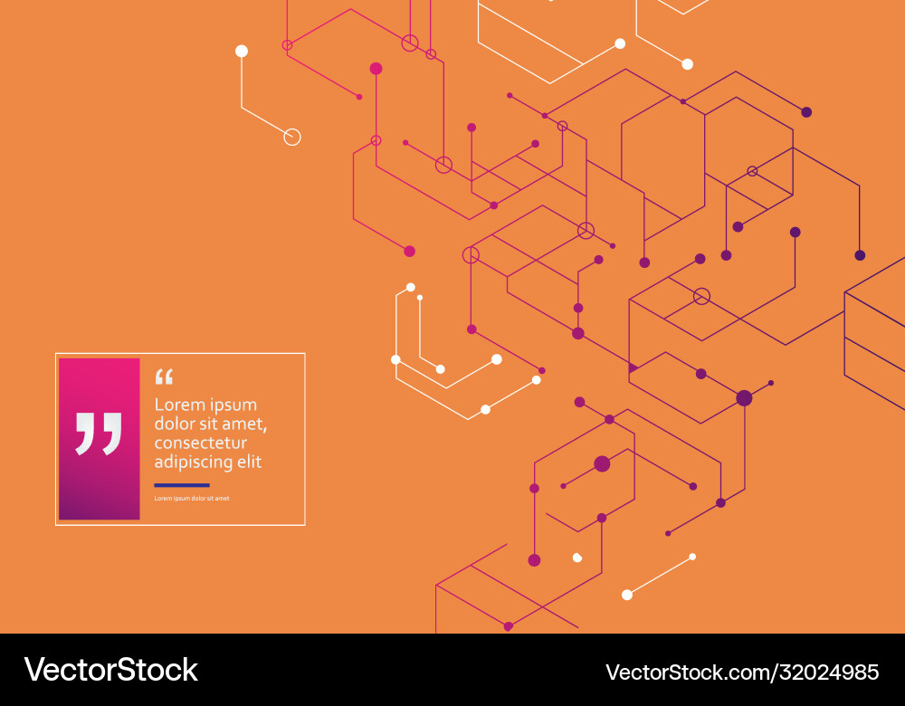 Abstract structures a hexagonal model brochure vector image