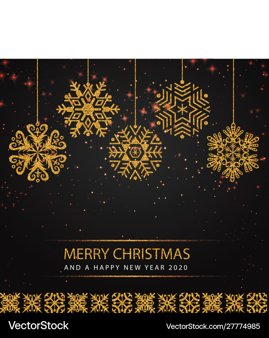 Black merry christmas banner background Black merry christmas banner background vector image