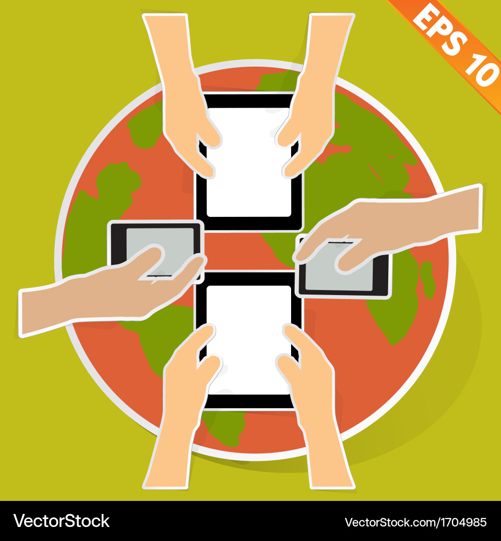 Bring your own device concept - eps10 Vector Image
