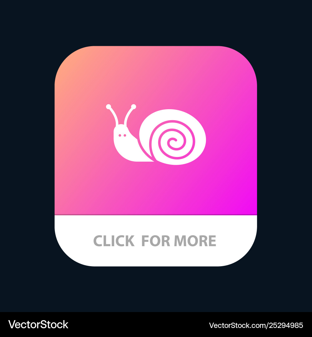 Bug easter snail spring mobile app button android Vector Image