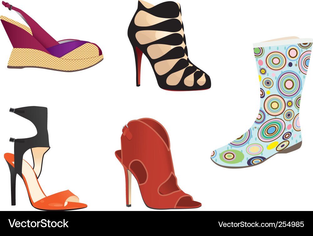 Colorful High Heels Vector Image