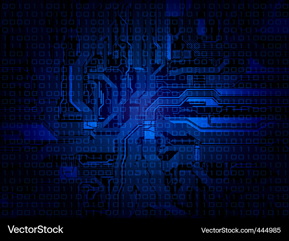 Complex Circuit Technology Background Vector Image