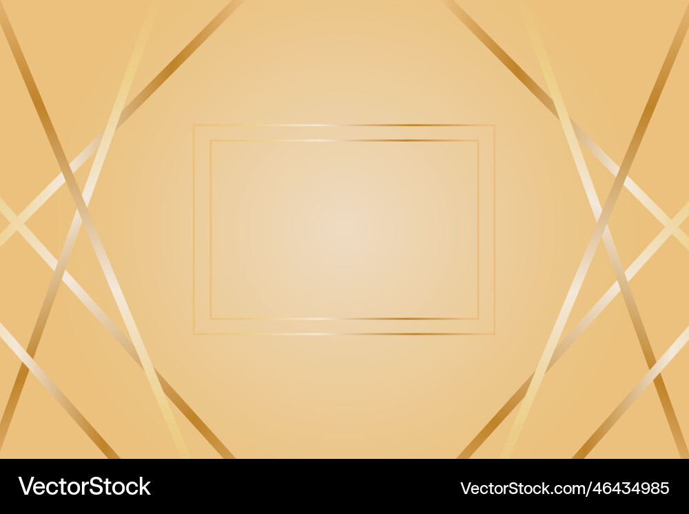 Golden gradient background with oblique lines Vector Image