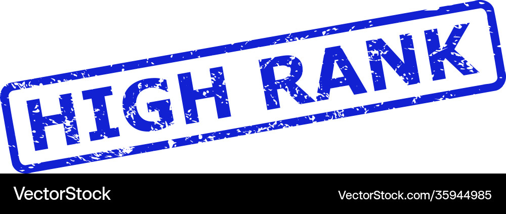 High rank seal with rubber style and rounded Vector Image