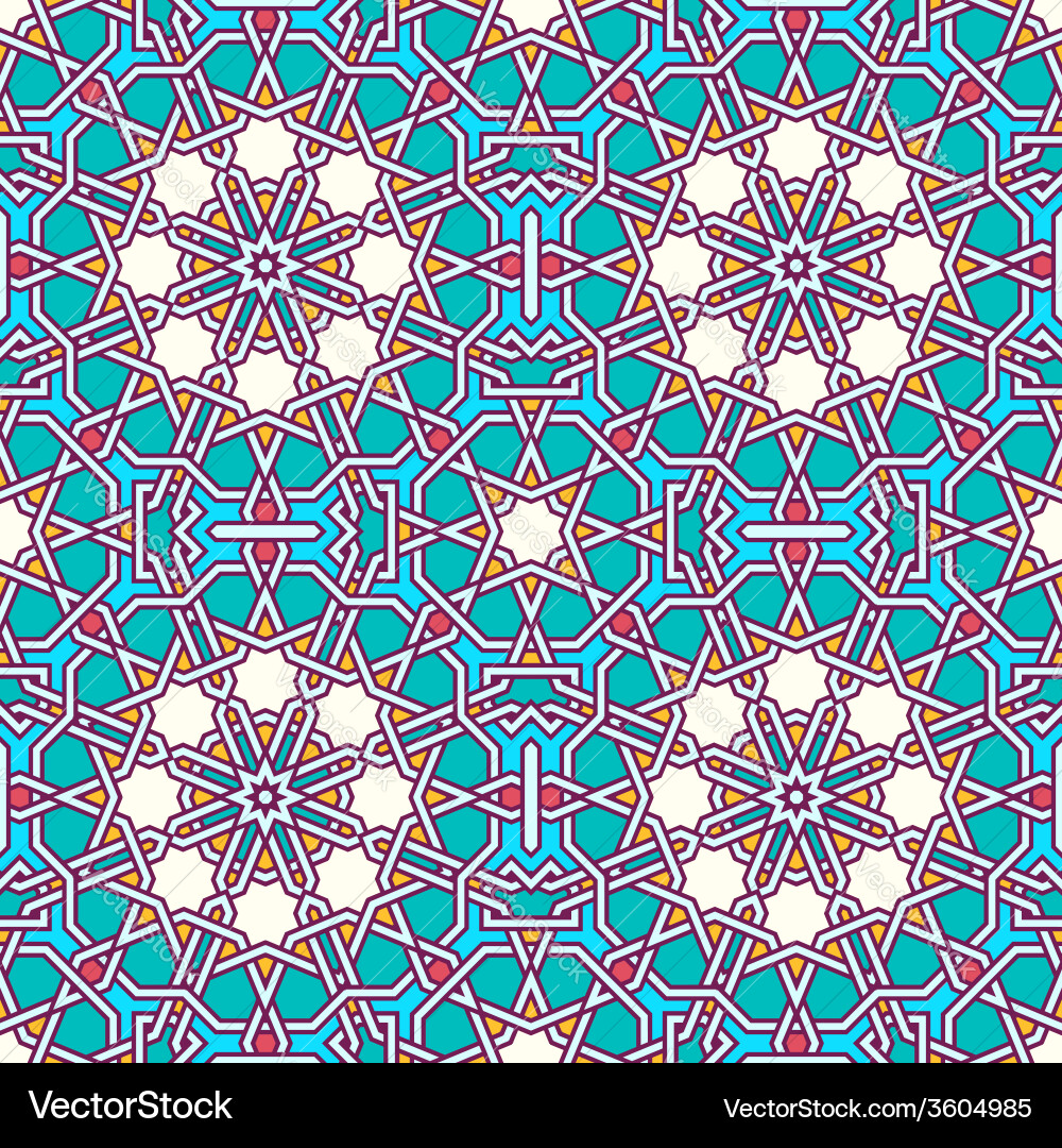 Intricate Moorish Tile Pattern Vector Image