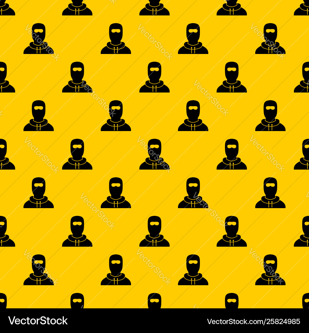 Man in balaclava pattern Man in balaclava pattern vector image