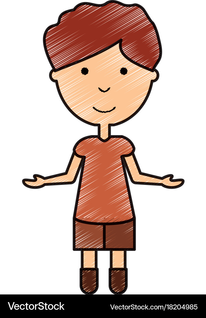 Man with open arms vector image