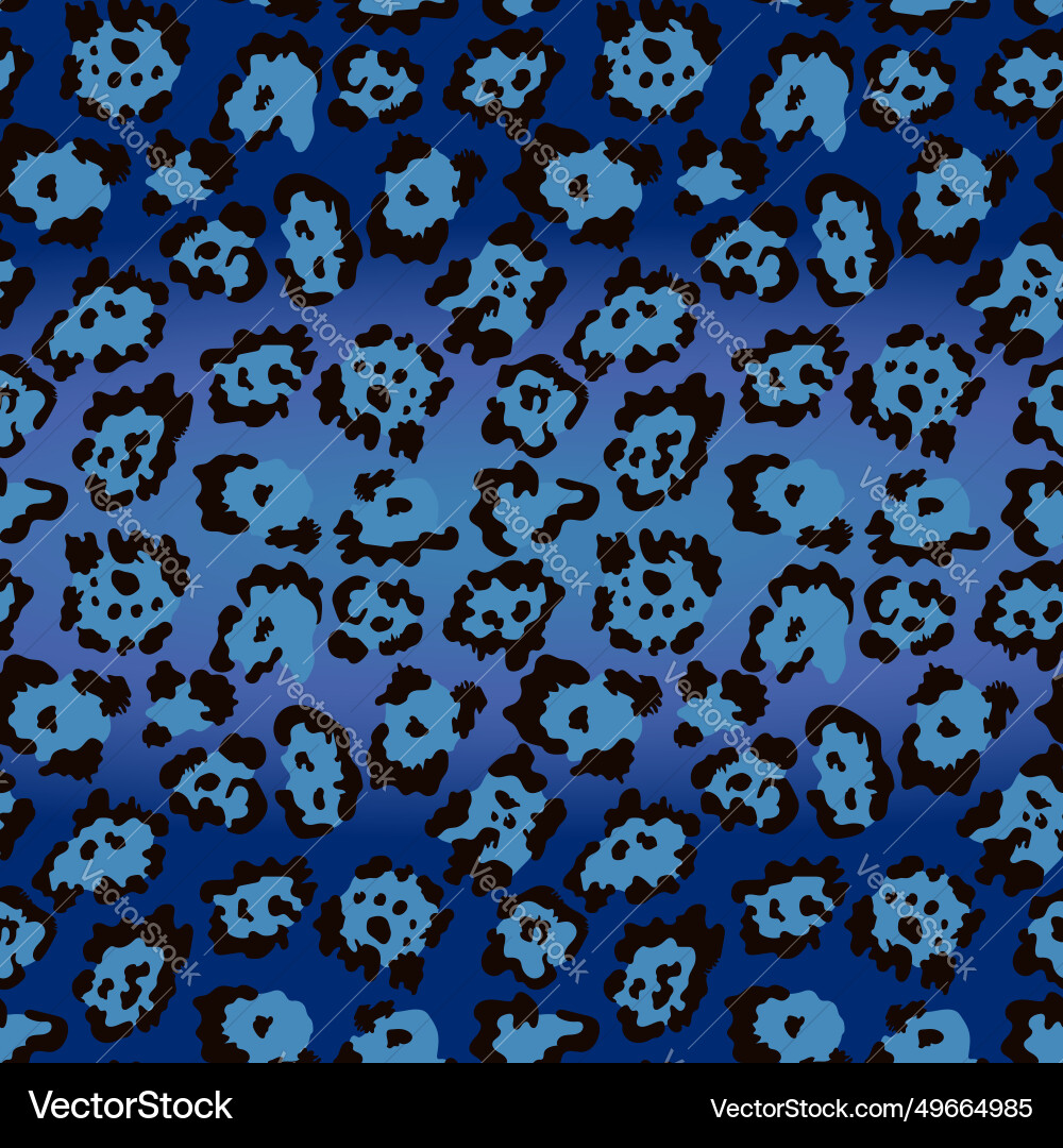 Seamless pattern blue leopard texture background Seamless pattern blue leopard texture background vector image