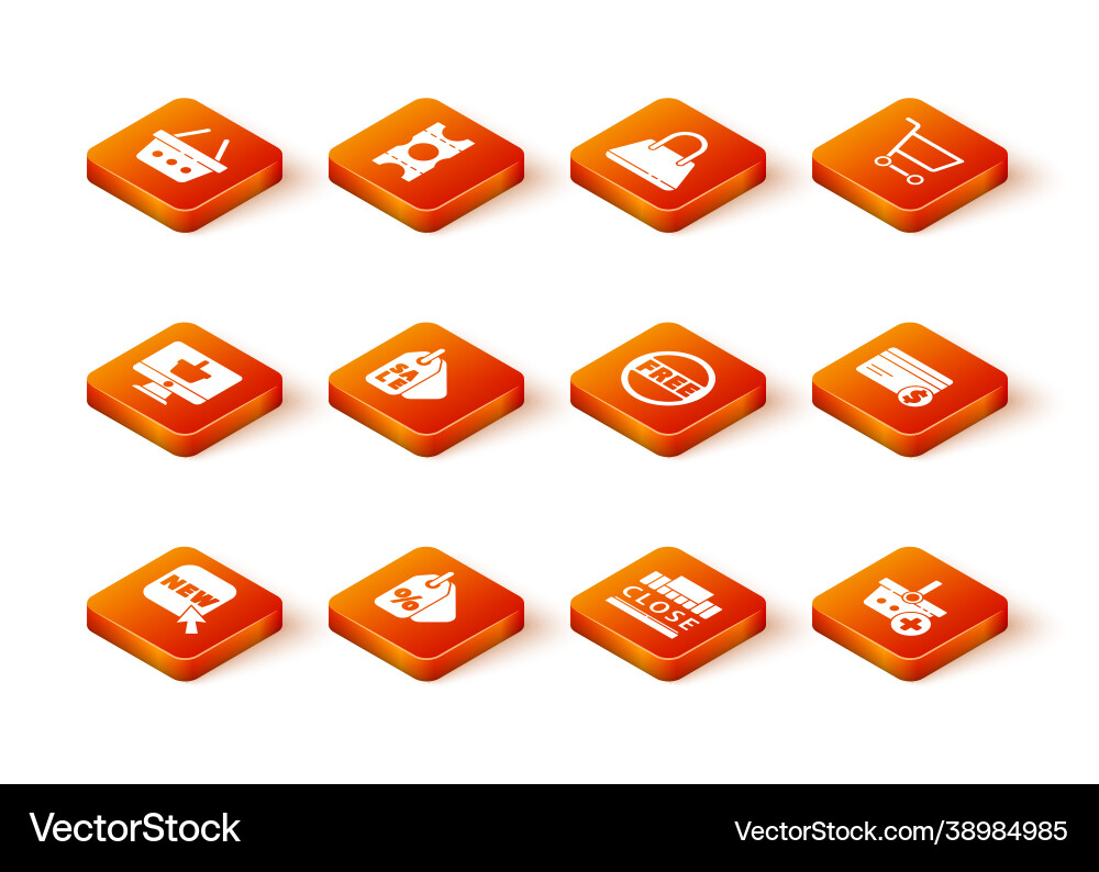 Set button with text new discount percent tag Set button with text new discount percent tag Vector Image