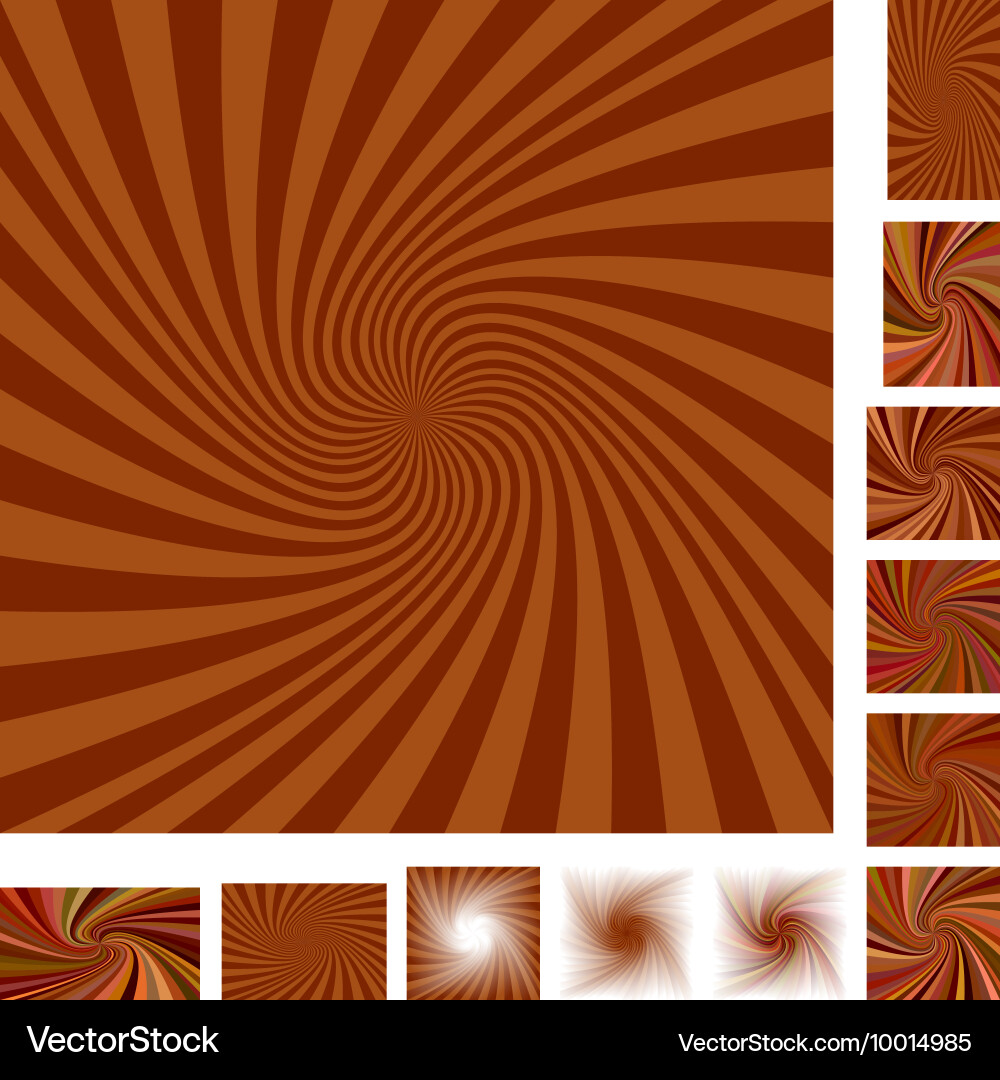 Spiral background design set Vector Image