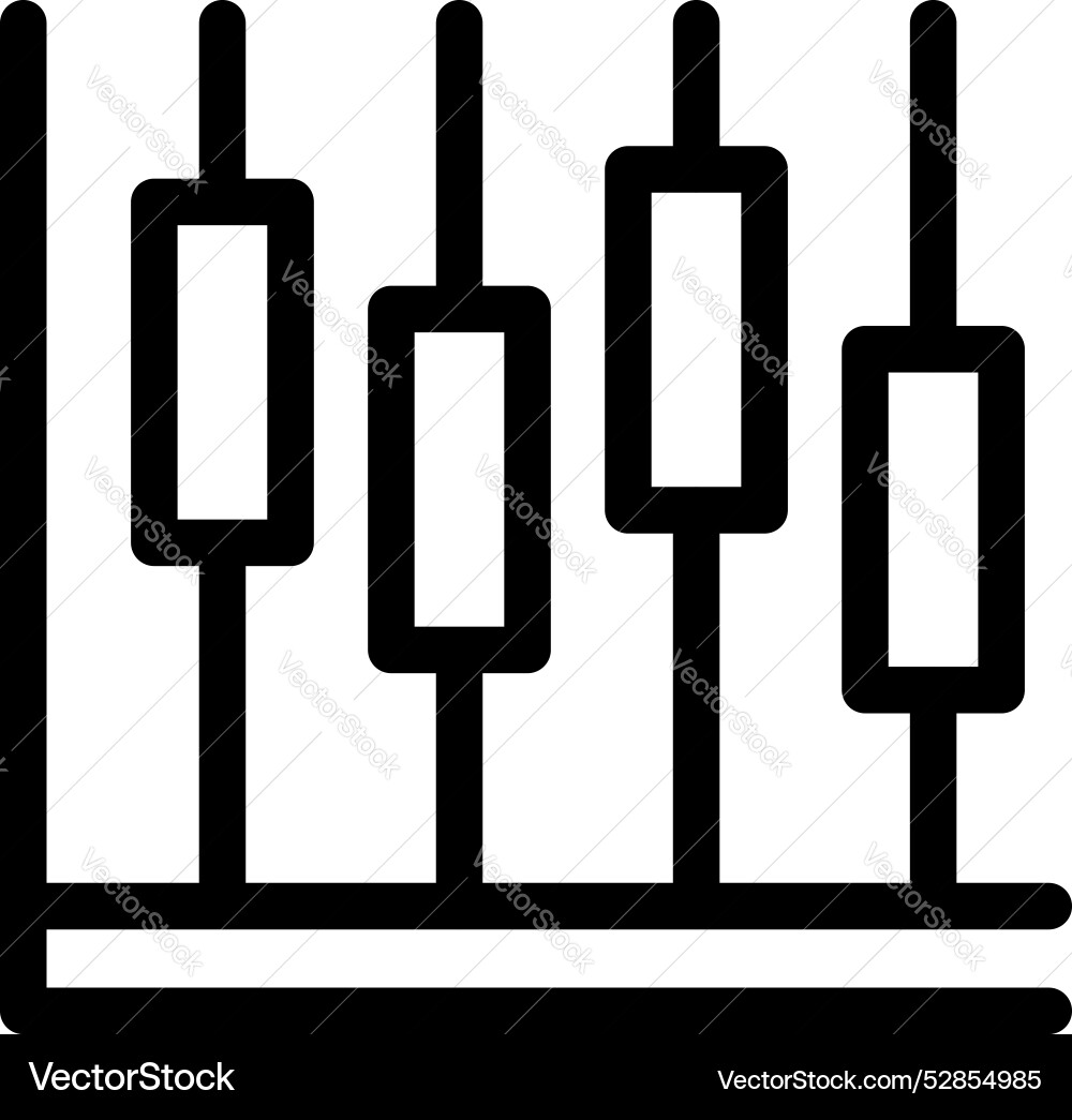 Stock market candlestick chart showing bullish Vector Image