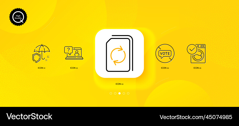Update document umbrella and faq minimal line Vector Image
