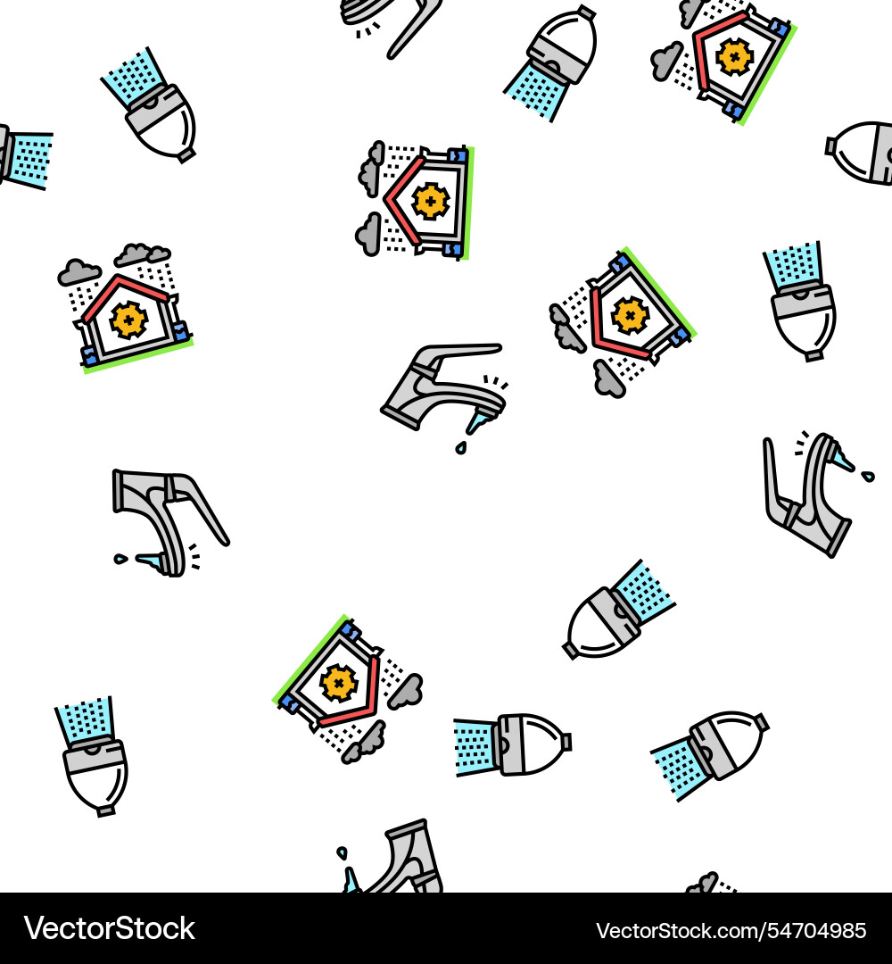 Water saving world drop planet seamless pattern vector image