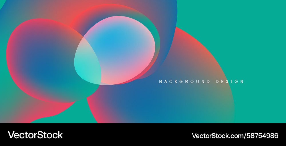 Abstract Colorful Overlapping Circles Vector Image