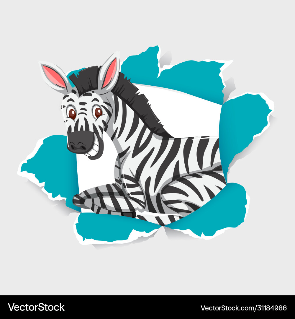 Background template design with wild zebra Background template design with wild zebra vector image