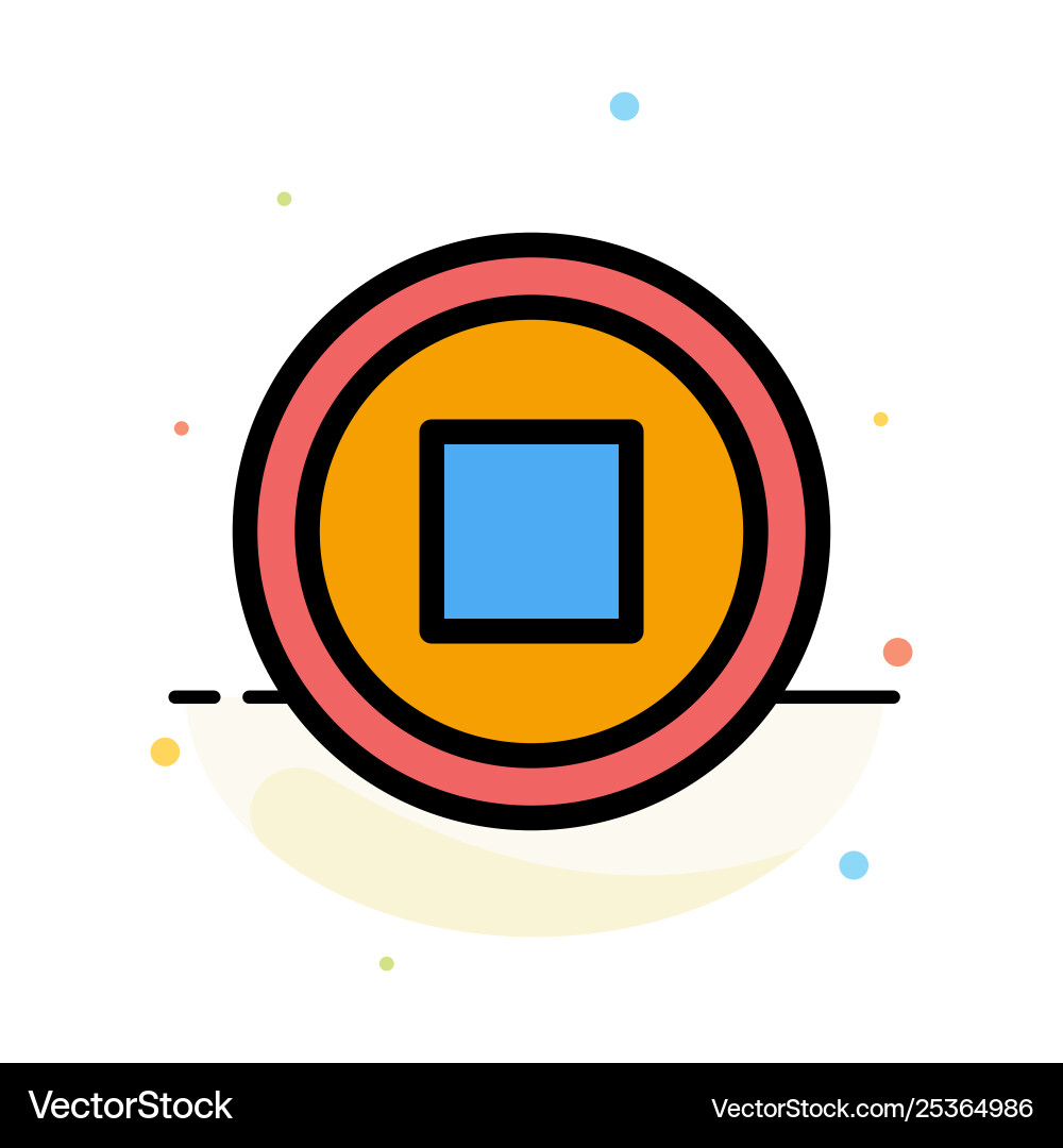 Basic interface user abstract flat color icon Basic interface user abstract flat color icon vector image