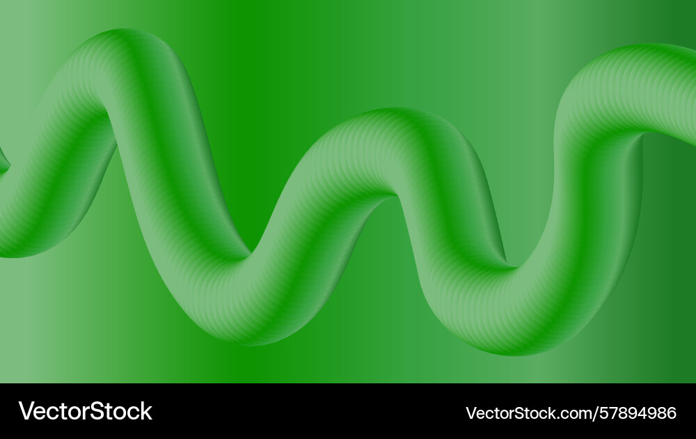 Blend flowing 3d green background abstract design Vector Image