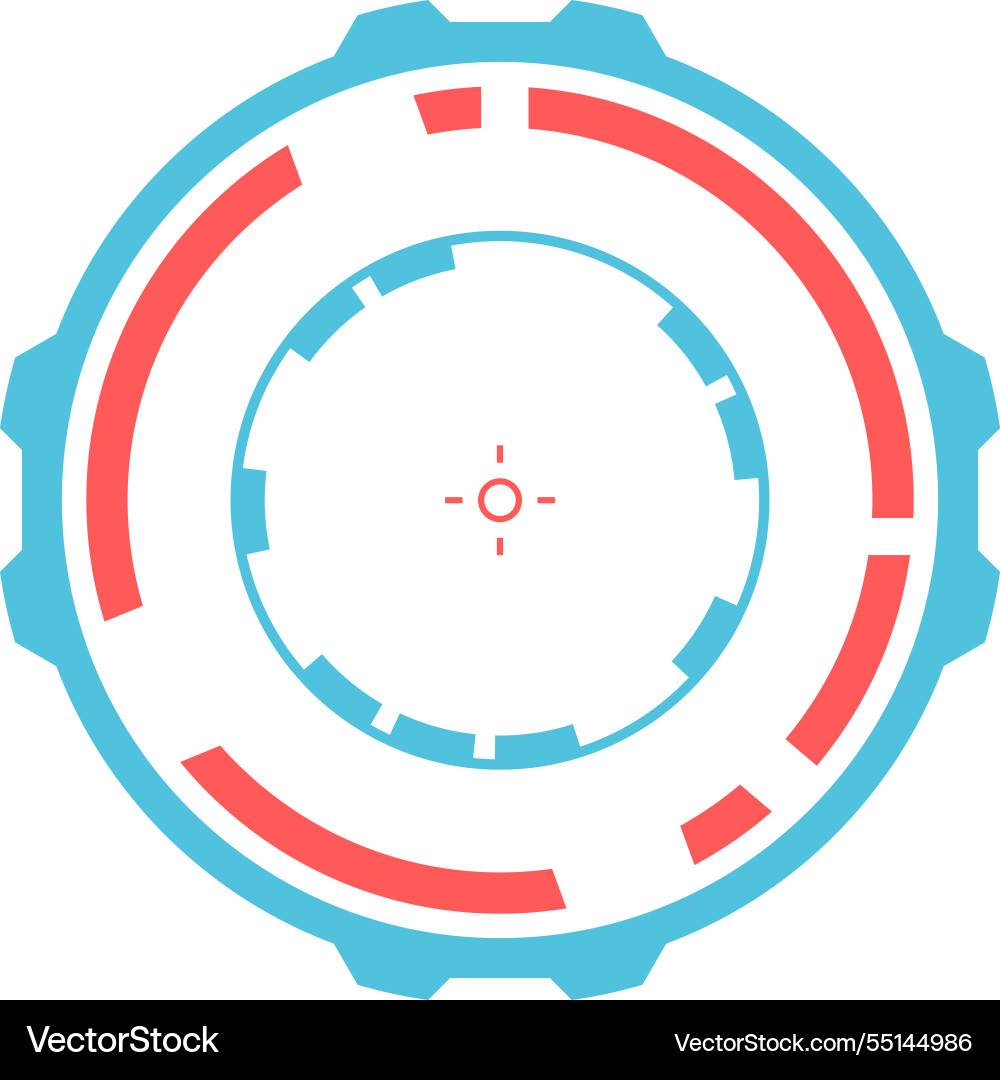 Circular progress bar or target interface Circular progress bar or target interface vector image