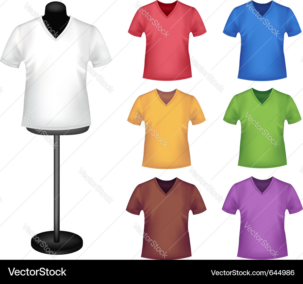 Colorful Shirt Display Vector Image