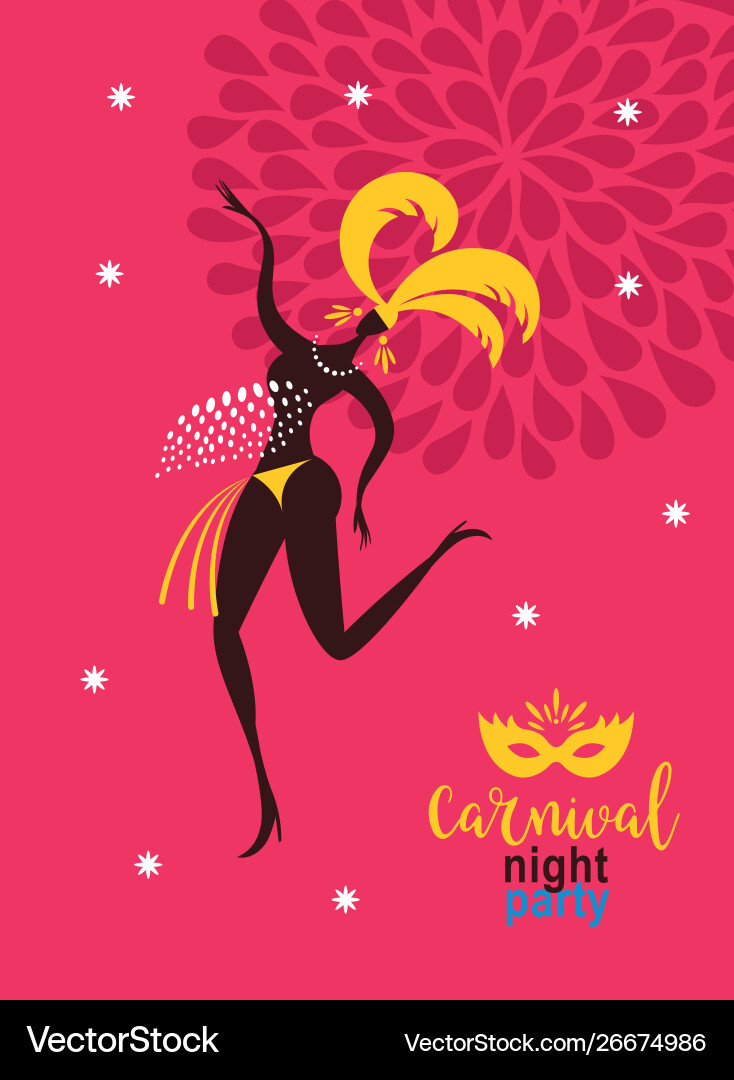 Dancing women silhouette Dancing women silhouette vector image