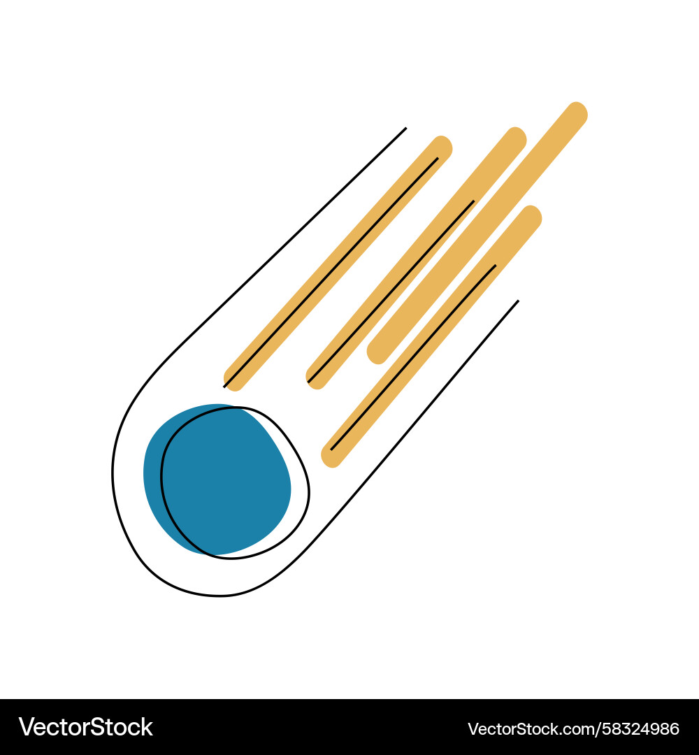 Dynamic Meteor Icon - Space Burst Vector Image