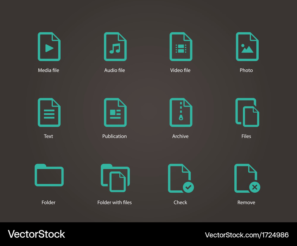 Files & Documents Icons vector image